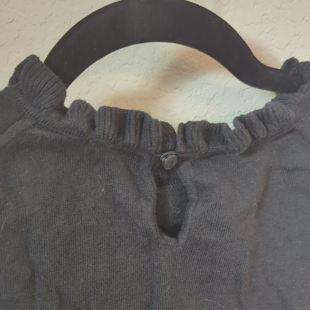 J. Crew Black Ruffle Sweater - Picture 4 of 5